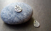 Accessories - 50 Pcs Of Antique Silver Tear Drop Charms Double Sided 8x11mm A1299