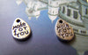 Accessories - 50 Pcs Of Antique Silver Tear Drop Charms Double Sided 8x11mm A1299
