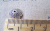 Accessories - 50 Pcs Of Antique Silver Textured Coil Flower Bead Caps Findings 4x11mm A5389