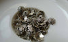 Accessories - 50 Pcs Of Antique Silver Textured Coil Flower Bead Caps Findings 8mm A5579