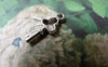 Accessories - 50 Pcs Of Antique Silver Tiny Skeleton Key Charms 7x16mm A7243