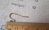 Accessories - 50 Pcs Of Antiqued Bronze Brass Ball End Fish Hook Earwire 10mm A4594