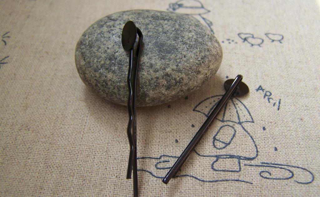 Accessories - 50 Pcs Of Black Metal Bobby Pin Hair Sticks Wavy Hair Clips 43mm A2201