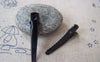 Accessories - 50 Pcs Of Black Painted Metal Hair Clips 5x38mm A4519