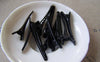 Accessories - 50 Pcs Of Black Painted Metal Hair Clips 5x38mm A4519