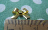 Accessories - 50 Pcs Of Gold Tone Bow Tie Knot Charms 11x15mm A793
