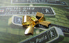 Accessories - 50 Pcs Of Gold Tone Bow Tie Knot Charms 11x15mm A793