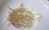 Accessories - 50 Pcs Of Gold Tone Brass Ball End Fish Hook Earwire 10mm A4595