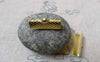 Accessories - 50 Pcs Of Gold Tone Brass Ribbon Ends Clamps Fasteners Clasps 20mm A6592
