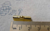 Accessories - 50 Pcs Of Gold Tone Brass Ribbon Ends Clamps Fasteners Clasps 20mm A6592