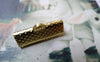 Accessories - 50 Pcs Of Gold Tone Brass Ribbon Ends Clamps Fasteners Clasps 20mm A6592