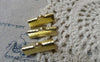 Accessories - 50 Pcs Of Gold Tone Brass Ribbon Ends Clamps Fasteners Clasps 20mm A6592