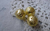 Accessories - 50 Pcs Of Gold Tone Filigree Ball Spacer Beads Size 12mm A7712