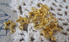 Accessories - 50 Pcs Of Gold Tone Filigree Star Frame Charms 10mm A4497
