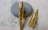 Accessories - 50 Pcs Of Gold Tone Iron Filigree Cone Long Bead Caps 8x41mm A7239
