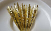 Accessories - 50 Pcs Of Gold Tone Iron Filigree Cone Long Bead Caps 8x41mm A7239