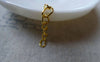 Accessories - 50 Pcs Of Gold Tone Steel Precut Extension Chain Link 3mm A5495