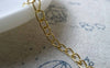 Accessories - 50 Pcs Of Gold Tone Steel Precut Extension Chain Link 3mm A6474