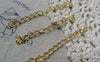 Accessories - 50 Pcs Of Gold Tone Steel Precut Extension Chain Link 3mm A6474