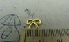Accessories - 50 Pcs Of Gold Tone Tiny Butterfly Knot Bow Charms 8x10mm A5903