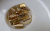 Accessories - 50 Pcs Of KC Gold Rose Gold Tone Iron Ribbon Ends Clamps Fasteners Clasps 10mm A7288