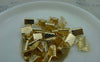 Accessories - 50 Pcs Of KC Gold Rose Gold Tone Iron Ribbon Ends Clamps Fasteners Clasps 8mm A5923