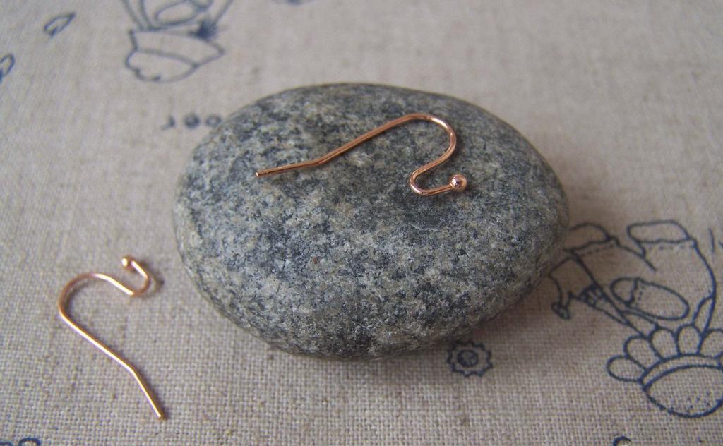 Accessories - 50 Pcs Of Light Gold Tone Brass Ball End Fish Hook Earwire 10mm A4596