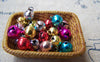 Accessories - 50 Pcs Of Metal Painted Bell Charms Mixed Color 6mm A3856