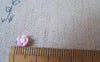 Accessories - 50 Pcs Of Pink Ceramic Flower Cabochon 6mm A4548