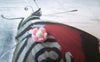 Accessories - 50 Pcs Of Pink Ceramic Flower Cabochon 6mm A4548