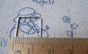 Accessories - 50 Pcs Of Platinum Tone Brass Square Rings 14mm A4896