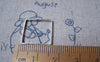 Accessories - 50 Pcs Of Platinum Tone Brass Square Rings 16mm A4897