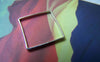 Accessories - 50 Pcs Of Platinum Tone Brass Square Rings 16mm A4897
