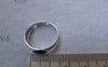 Accessories - 50 Pcs Of Platinum White Gold Tone Adjustable Ring Bases With 8mm Pad A7659
