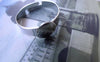 Accessories - 50 Pcs Of Platinum White Gold Tone Adjustable Ring Bases With 8mm Pad A7659