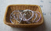 Accessories - 50 Pcs Of Platinum White Gold Tone Brass Seamless Rings 14mm 19gauge A2139