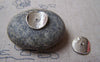 Accessories - 50 Pcs Of Silver Tone Brass Curved Round Potato Chip Spacer Disc Beads 14x15mm A4993