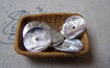 Accessories - 50 Pcs Of Silver Tone Brass Curved Round Potato Chip Spacer Disc Beads 14x15mm A4993