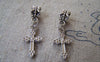 Accessories - 50 Pcs Of Silver Tone Cross Charms 11x21mm A2354