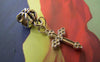 Accessories - 50 Pcs Of Silver Tone Cross Charms 11x21mm A2354