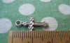 Accessories - 50 Pcs Of Silver Tone Cross Charms 11x21mm A2440
