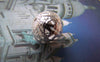 Accessories - 50 Pcs Of Silver Tone Filigree Ball Spacer Beads Size 12mm A2759