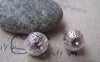 Accessories - 50 Pcs Of Silver Tone Filigree Ball Spacer Beads Size 12mm A2759