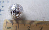 Accessories - 50 Pcs Of Silver Tone Filigree Ball Spacer Beads Size 14mm A1977