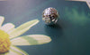 Accessories - 50 Pcs Of Silver Tone Filigree Ball Spacer Beads Size 8mm A1974