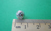 Accessories - 50 Pcs Of Silver Tone Filigree Ball Spacer Beads Size 8mm A1974