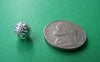 Accessories - 50 Pcs Of Silver Tone Filigree Ball Spacer Beads Size 8mm A1974