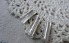 Accessories - 50 Pcs Of Silver Tone Iron Ribbon Ends Clamps Fasteners Clasps 20mm A7814