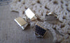 Accessories - 50 Pcs Of Silver Tone Iron Ribbon Ends Clamps Fasteners Clasps 8mm A4974