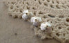 Accessories - 50 Pcs Of Silver Tone Three Leaf Flower Spacer Bead Caps 11mm A7433
